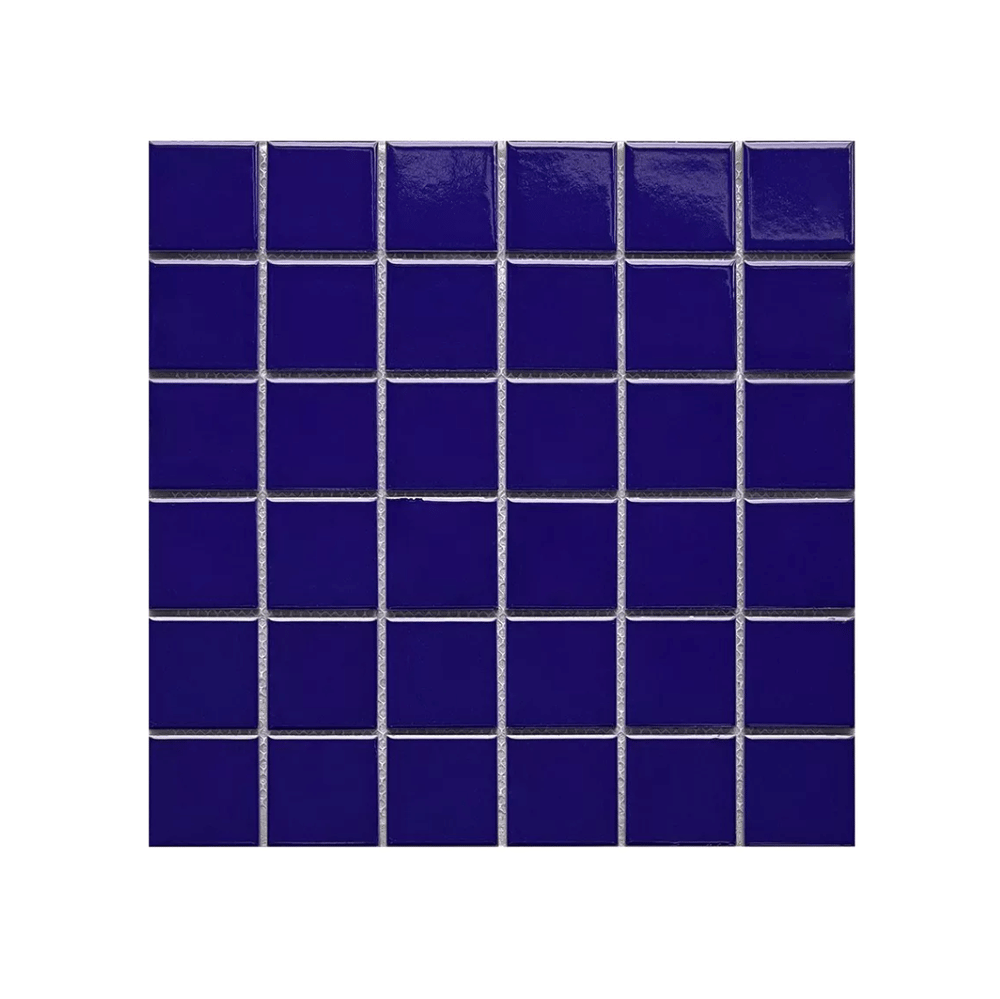 โมเสค TIMELESS TILES รุ่น CLASSIC SQUARE 48 ขนาด 30X30 ซม. สีน้ำเงิน ผิวเงา GLOSS MIDNIGHT BLUE โมเสคเซรามิกทรงสี่เหลี่ยมจัตุรัส